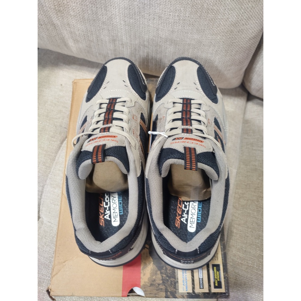 Skechers Vigor AT Three Corners Mens 10.5 Wide Taupe Black Trail Shoes - Picture 4 of 7